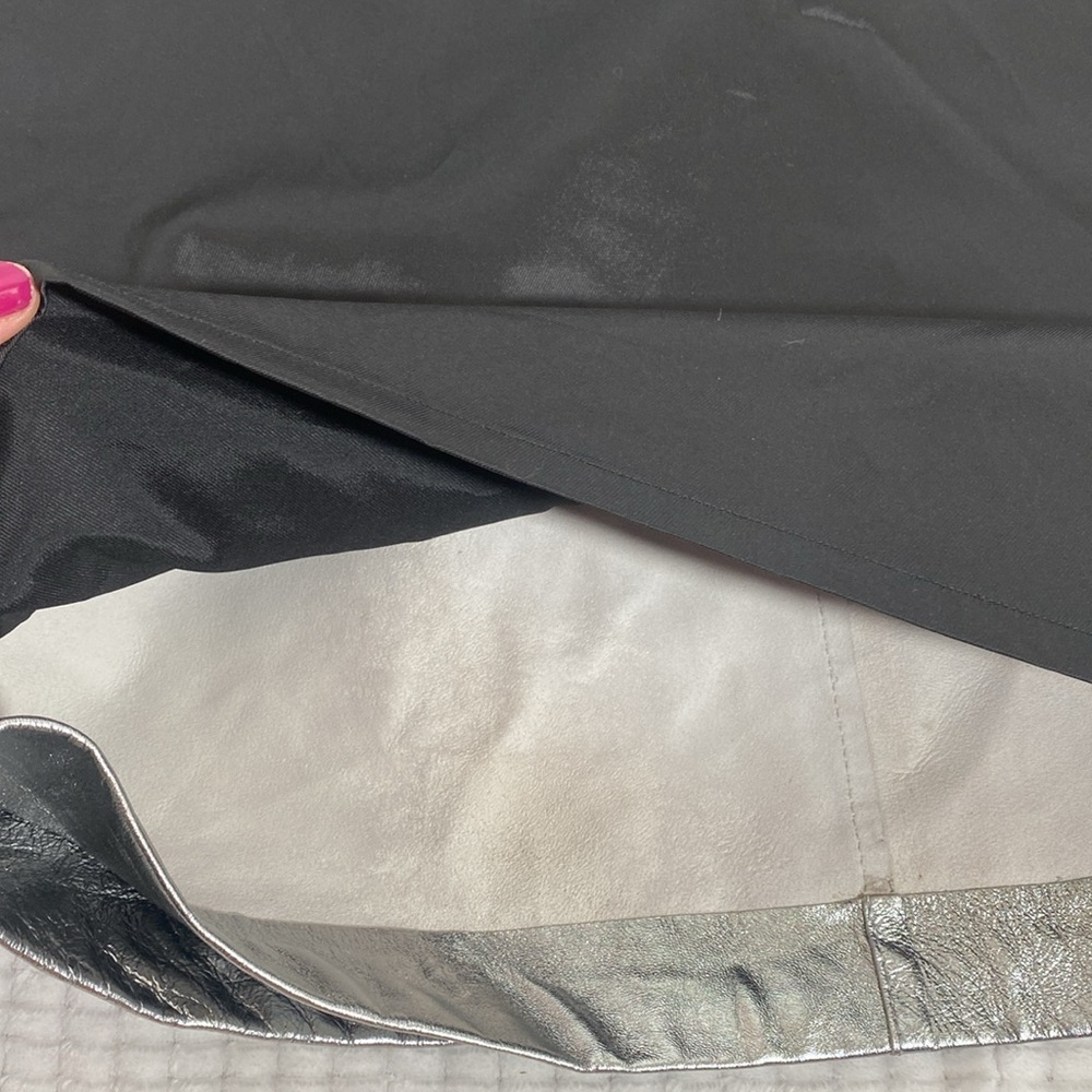 Massimo Dutti Leather skirt Never worn Silver, Leather Size L 100% Sheep Leather - Picture 14 of 16